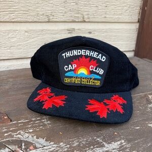 Vintage Thunderhead CAP CLUB certified collector canadian trucker hat corduroy